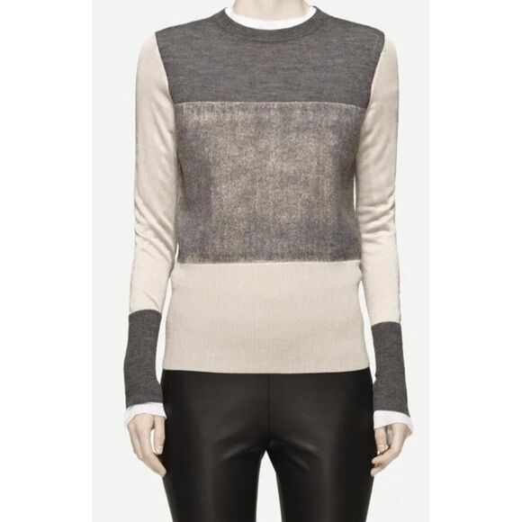 Rag and Bone Marissa sweater grey cream size S orig $295 - Picture 2 of 6